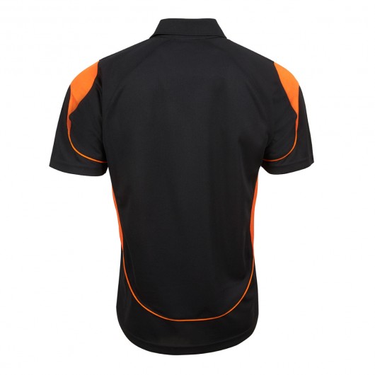 Bell Polo Shirts Back Black Orange